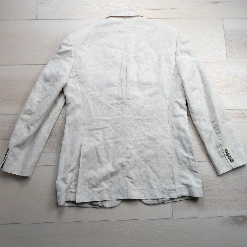 The J. Peterman‎ Company Blazer Sport Coat Mens 42L Cotton Linen Unlined Western